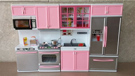 Barbie doll kitchen set - New Barbie Doll and Pink refrigerator kitchen set. Christmas GIFT idea!! (335) $ 65.00. Add to Favorites 12" Fashion Doll Light Up Metal Refrigerator - More Colors! ... KITCHEN SET, refrigerator, table for dolls 1/6 dollhouse furniture 12 in: Barbie, Integrity Toys, Blythe, BJD (429) $ 250.00. Add to Favorites ...